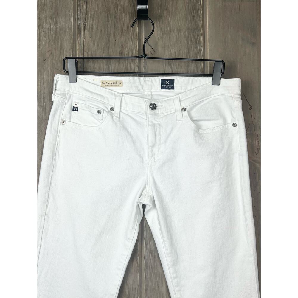 AG Adriano GoldSchmied White jeans size 30 regular Stevie straight - Picture 2 of 9